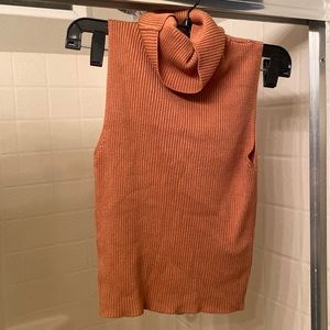 Orange turtle neck top